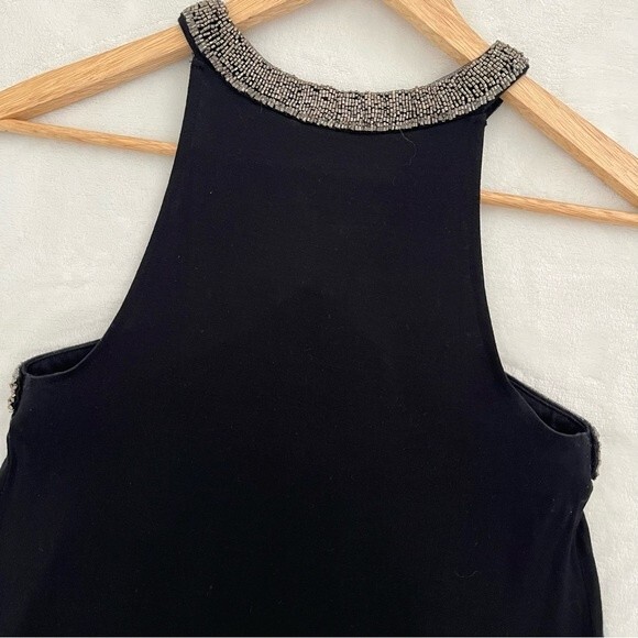 Express Black Beaded Neck Swing Mini Dress, Size XS - Picture 5 of 7